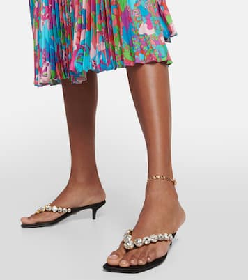 Sandali infradito High Summer in raso | Versace