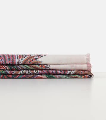 Paisley and tartan wool throw | Etro