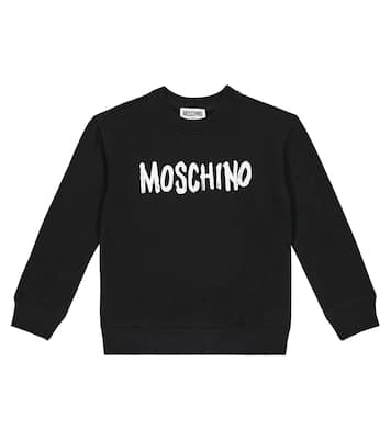 Felpa in misto cotone con logo | Moschino Kids
