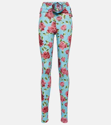 Floral-appliqué printed leggings | Magda Butrym