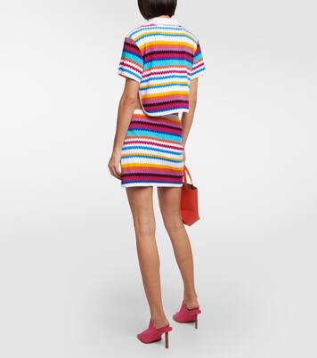 Striped knitted cotton-blend miniskirt | Missoni Mare