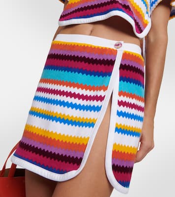 Striped knitted cotton-blend miniskirt | Missoni Mare