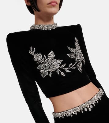 Embroidered crop top and maxi skirt | Miss Sohee