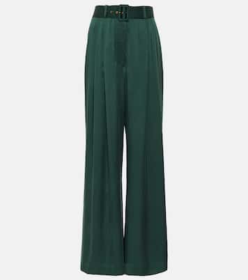 Weite Hose Tuck aus Seidensatin | Zimmermann
