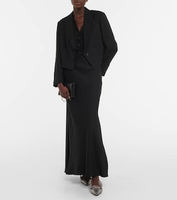 Gonna lunga in twill | Brunello Cucinelli