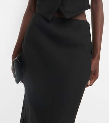 Gonna lunga in twill | Brunello Cucinelli