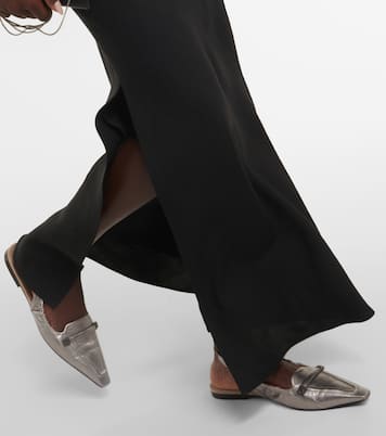 Gonna lunga in twill | Brunello Cucinelli