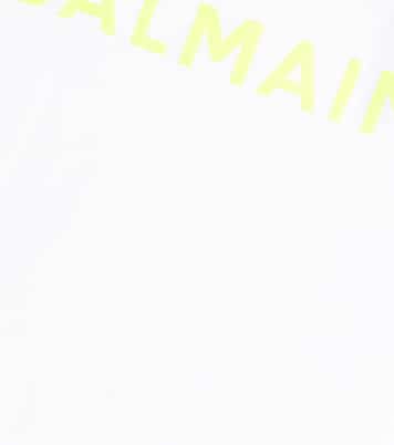 T-shirt in jersey di cotone con logo | Balmain Kids