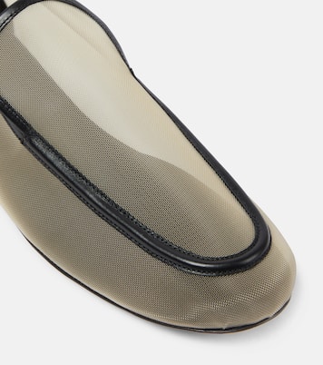 Alessia leather-trimmed mesh loafers | Khaite