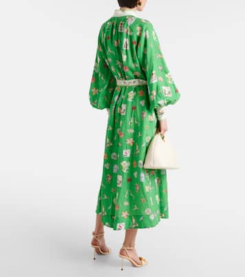 Bedrucktes Midikleid aus Leinen | Alémais