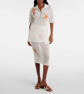 Mules Theia Barocco en raphia et cuir | Versace
