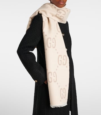 Sciarpa in lana e seta GG | Gucci