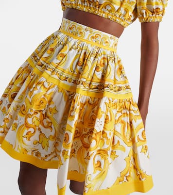 Minigonna Majolica in cotone | Dolce&Gabbana