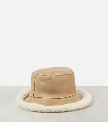 Reversible shearling bucket hat | Brunello Cucinelli