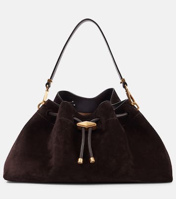 Bon Bon Small suede bucket bag | Jimmy Choo