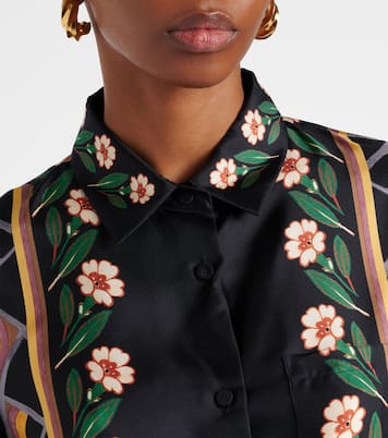 Boy printed silk twill shirt | La DoubleJ