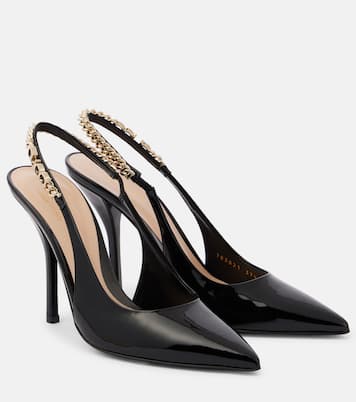 Gucci Signoria patent leather slingback pumps | Gucci
