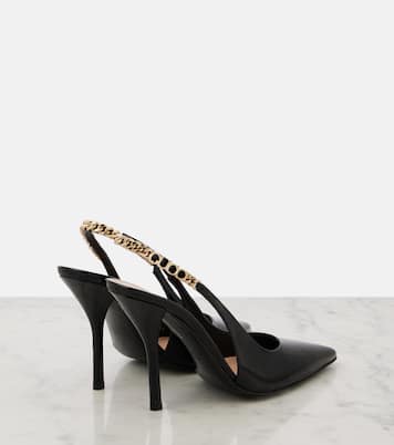 Gucci Signoria patent leather slingback pumps | Gucci