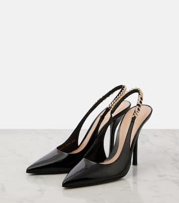 Gucci Signoria patent leather slingback pumps | Gucci