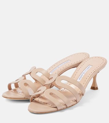 Ahwak 50 leather mules | Manolo Blahnik