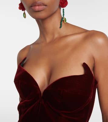 Abito midi Signature in velluto | Mugler