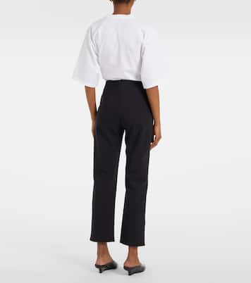 Pantaloni slim in scuba cropped | Róhe