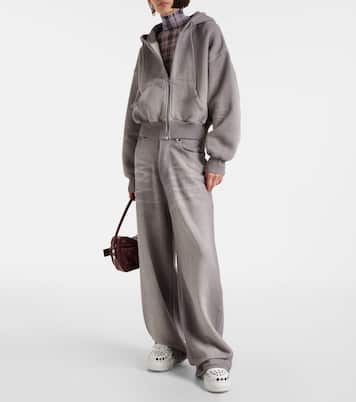 Felpa in jersey di cotone con zip e cappuccio | Acne Studios