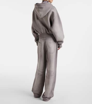 Felpa in jersey di cotone con zip e cappuccio | Acne Studios