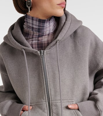 Felpa in jersey di cotone con zip e cappuccio | Acne Studios
