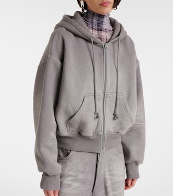 Felpa in jersey di cotone con zip e cappuccio | Acne Studios