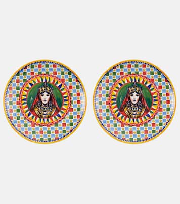Carretto Siciliano set of 2 dessert plates | Dolce&Gabbana Casa