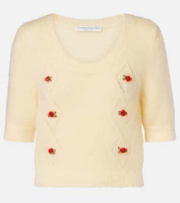 Embroidered mohair-blend sweater | Alessandra Rich