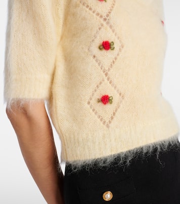 Embroidered mohair-blend sweater | Alessandra Rich