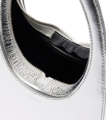 Schultertasche Swipe Mini aus Metallic-Leder | Coperni