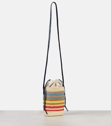 Smartphone-Etui Anagram aus Raffiabast | Loewe