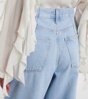 Franka pleated mid-rise wide-leg jeans | Agolde