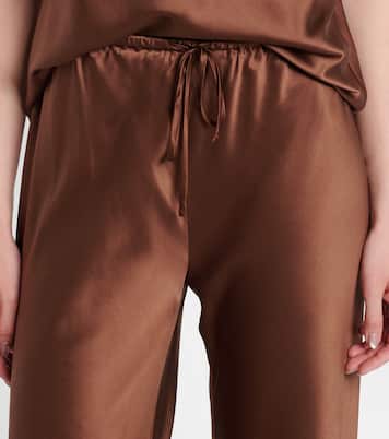 Billie silk-blend straight pants  | Veronica Beard
