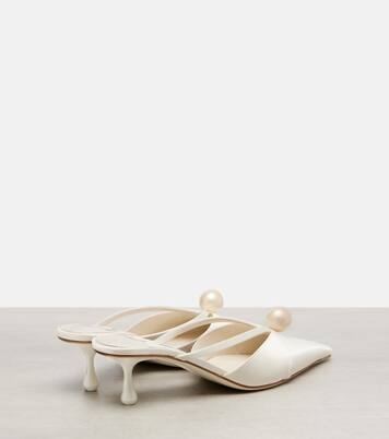 Bridal Sana 50 embellished satin mules | Jimmy Choo