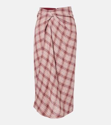 Nicole checked cotton midi skirt | Marant Etoile