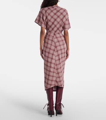 Nicole checked cotton midi skirt | Marant Etoile
