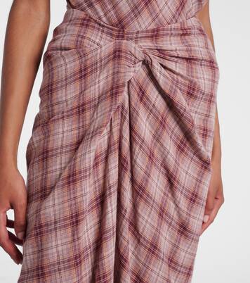 Nicole checked cotton midi skirt | Marant Etoile