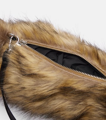 Clutch in pelliccia sintetica con cristalli | Simone Rocha