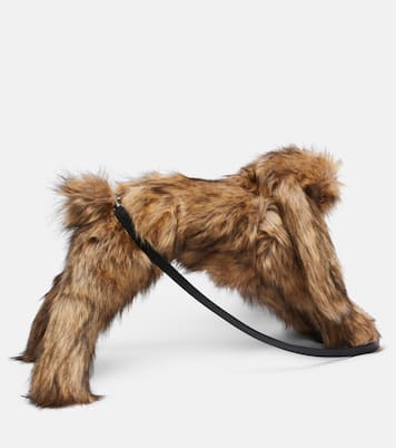 Clutch in pelliccia sintetica con cristalli | Simone Rocha