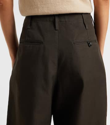 High-rise cotton twill wide-leg pants | Lemaire