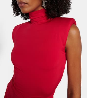 Asymmetric embellished midi dress | Area