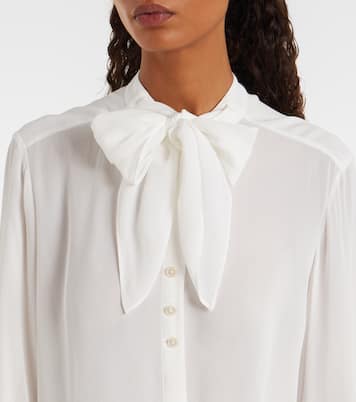 Schluppenbluse aus Georgette  | Tory Burch