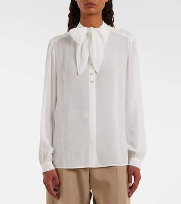 Schluppenbluse aus Georgette  | Tory Burch