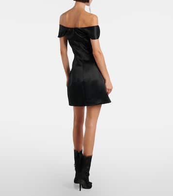Off-shoulder satin minidress | McQueen