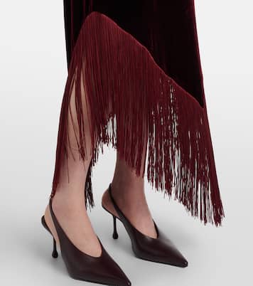 Nina fringed velvet maxi dress | Taller Marmo