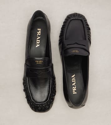 皮革便士乐福鞋 | Prada